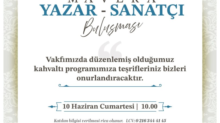 Mavera Eğitim ve Sağlık Vakfı Yazar-Sanatçı Buluşması