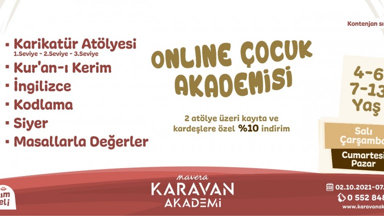 Karavan Online Çocuk Akademisi (4-6 ve 7-13 Yaş)