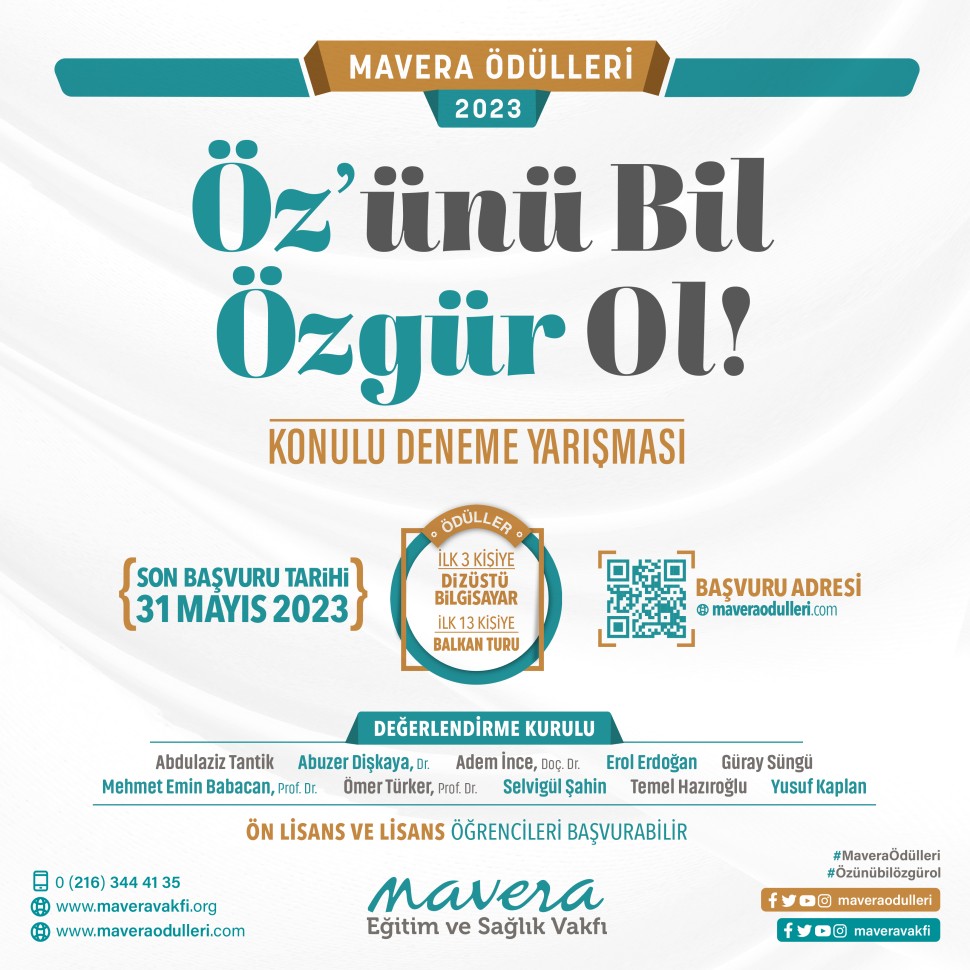 MAVERA ÖDÜLLERİ 2023 'ÖZ'ÜNÜ BİL ÖZGÜR OL!'