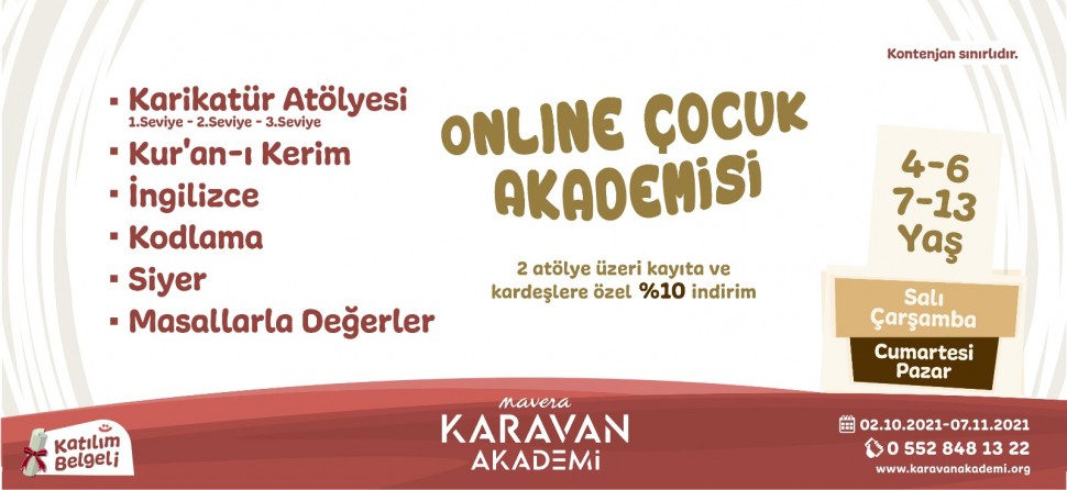 Karavan Online Çocuk Akademisi (4-6 ve 7-13 Yaş)